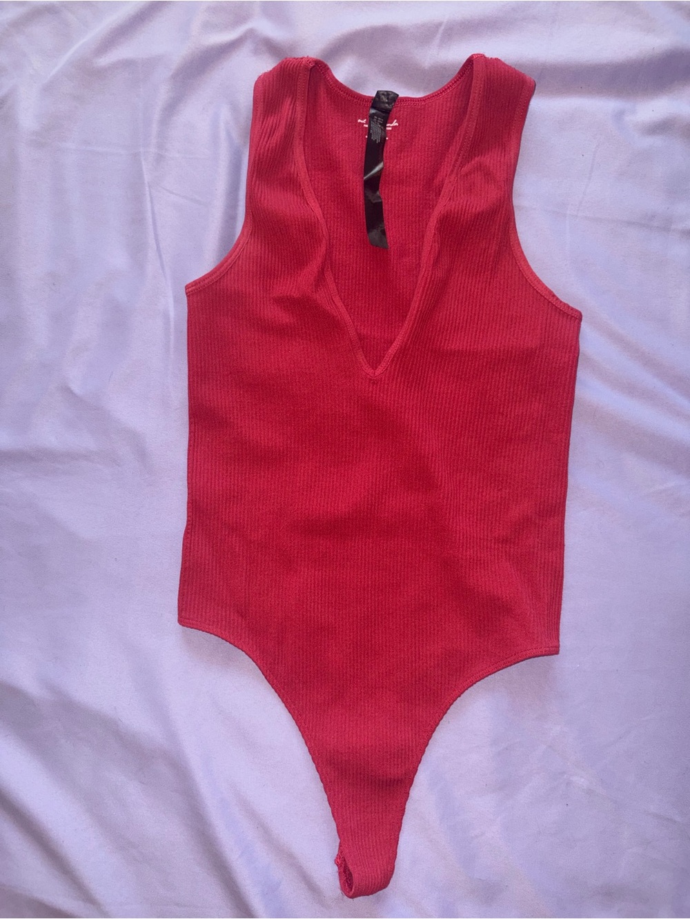 Deep Fuchsia Ribbed One-Piece Bodysuit